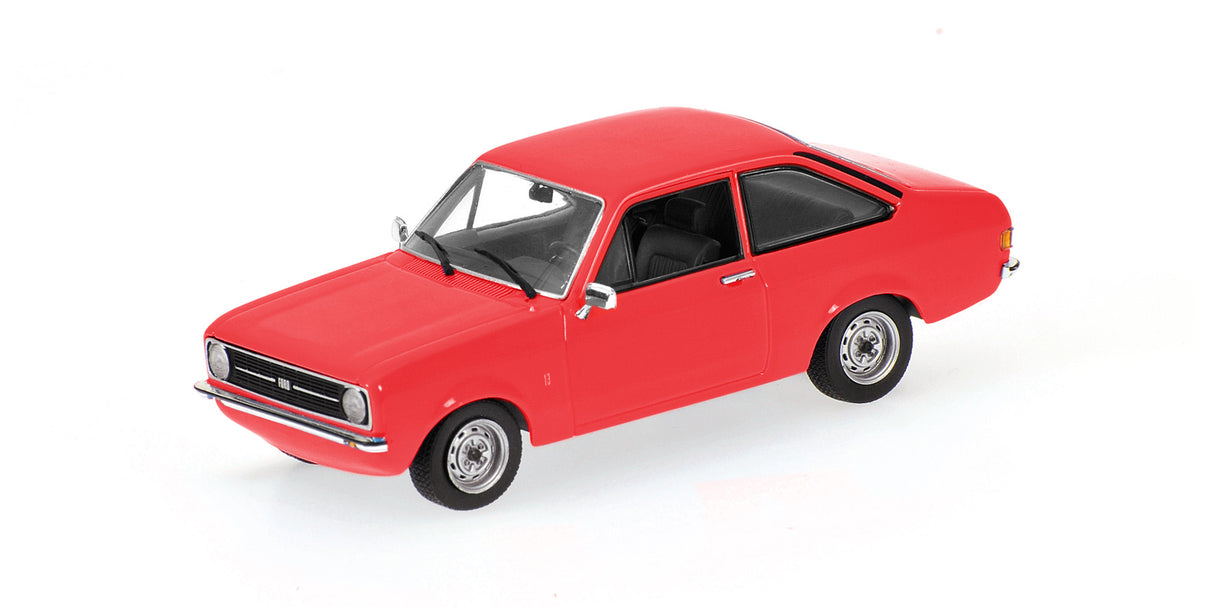 Minichamps Die Cast Collectables - 1:87 1975 Ford Escort 4-Door - Red
