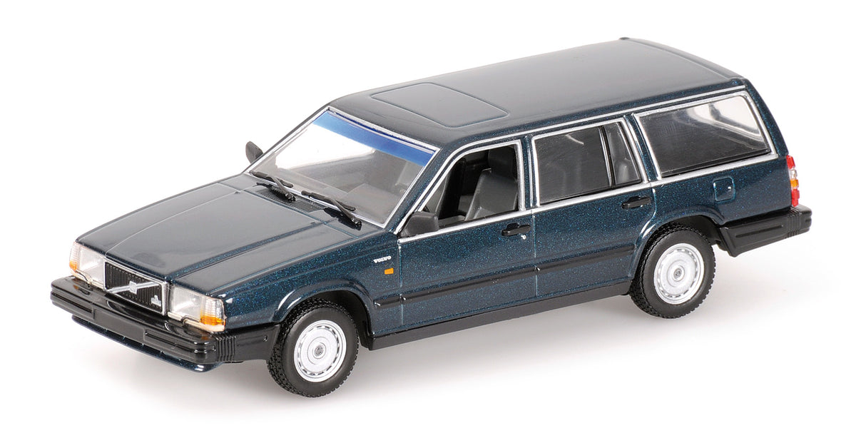 Minichamps Die Cast Collectables - 1:87 1986 Volvo 740 GL Break - Dark Blue Metallic