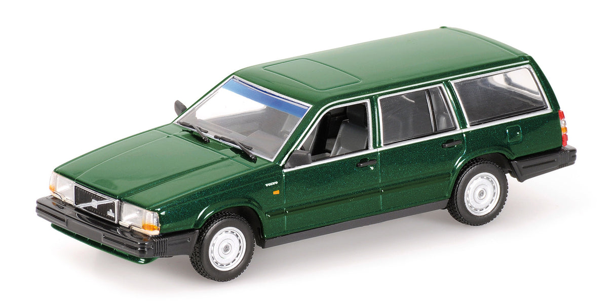 Minichamps Die Cast Collectables - 1:87 1986 Volvo 740 GL Break - Dark Green Metallic