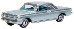 Oxford Diecast 1963 Chevrolet Corvair Coupe Satin Silver 1:87 Scale HO Scale