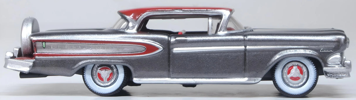 Oxford Diecast 1958 Edsel Citation Silver Grey/Ember Red 1:87 Scale HO Scale