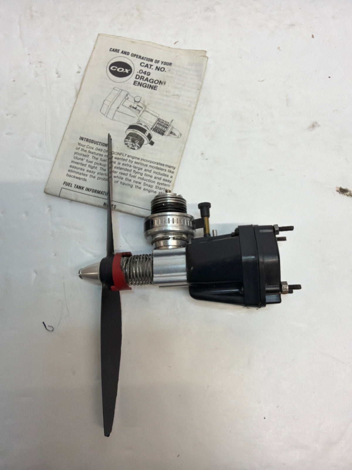 Cox Dragonfly .049 2-Stroke Glow Engine R/C Aircraft Engine – Second hand (Box 162)