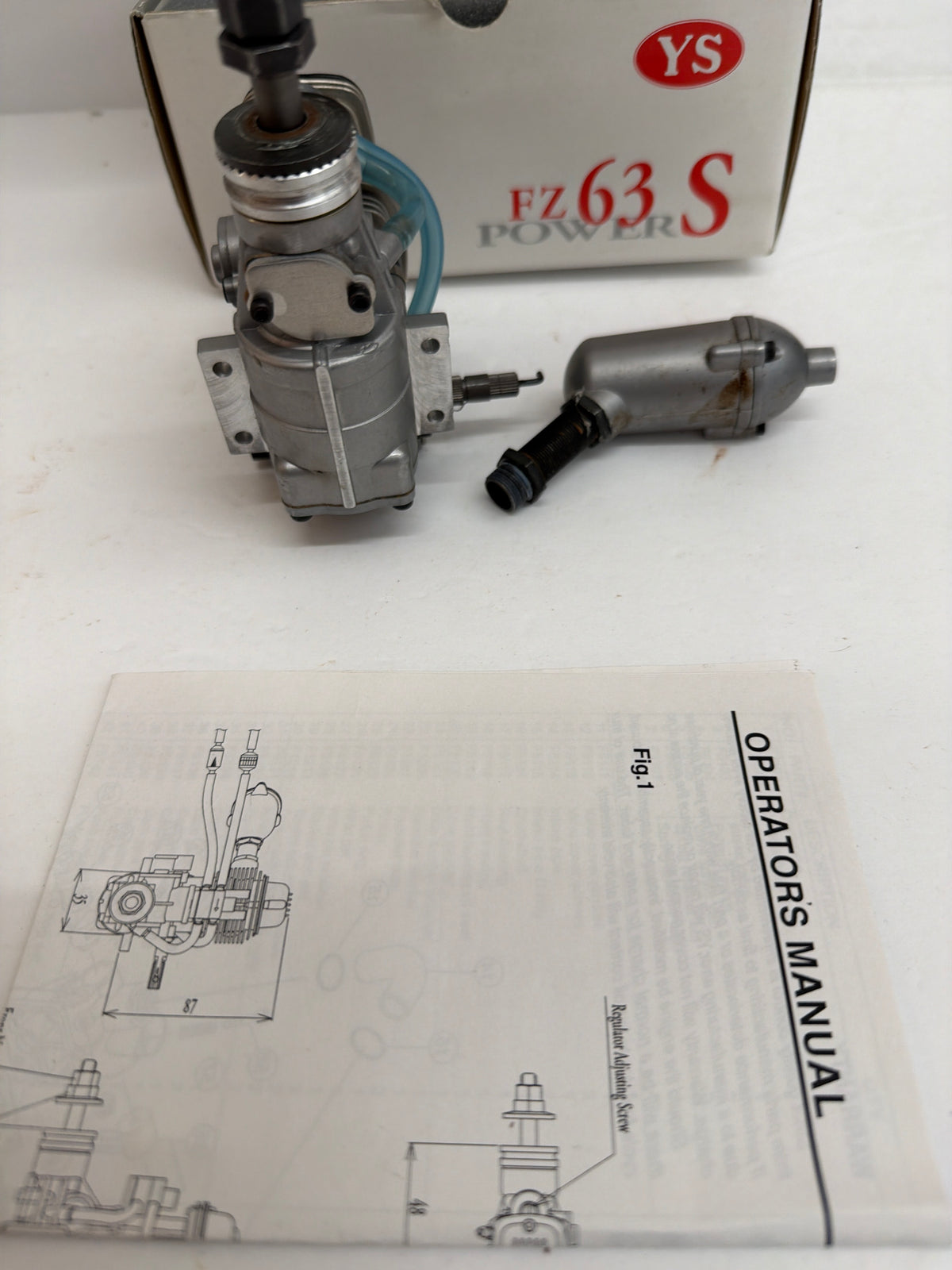 YS FZ63S (Super Charged) Four Stroke Engine with Silencer - Second Hand in box