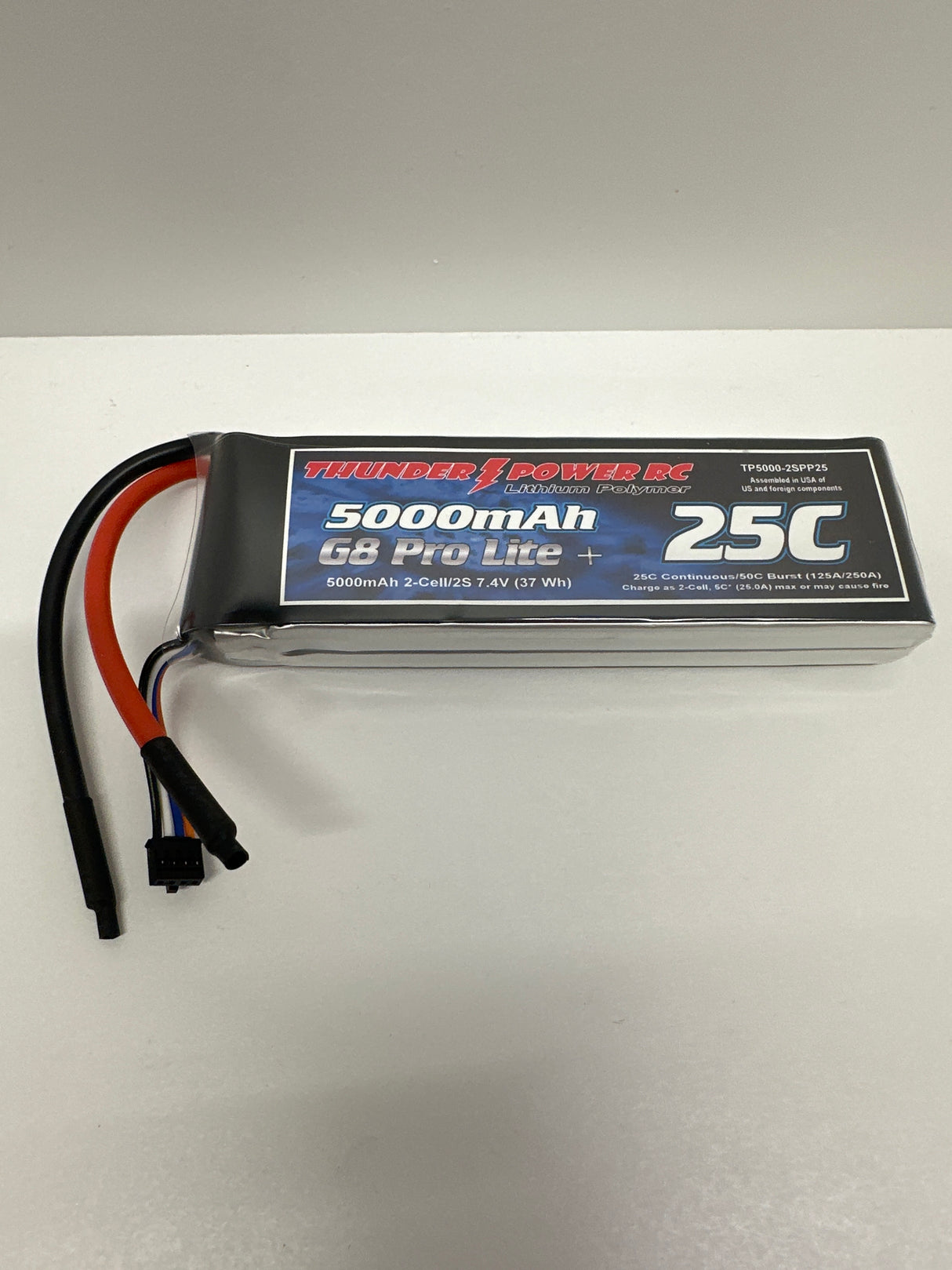 Thunder Power Lipo 7.4v 2 cell 5000mah 25C