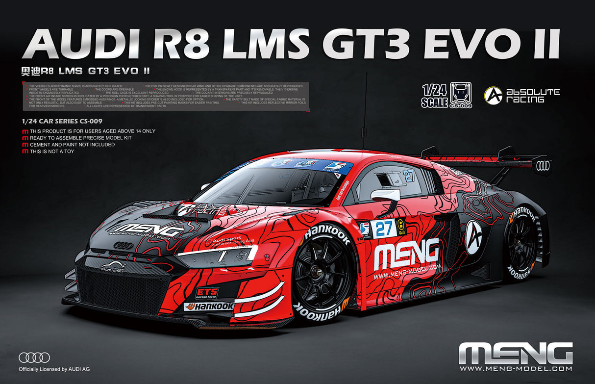 Meng Model 1/24 Audi R8 LMS GT3 EVO II Model Kit CS-009