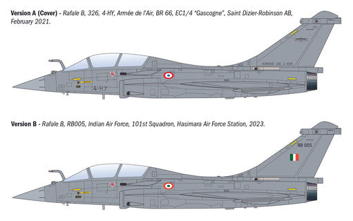 Italeri 1/72 Rafale B Two-Seat French Fighter Aircraft Kit 90092