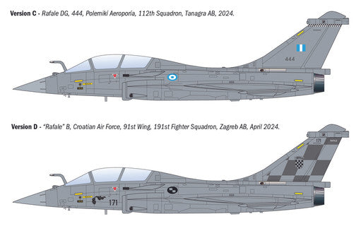 Italeri 1/72 Rafale B Two-Seat French Fighter Aircraft Kit 90092