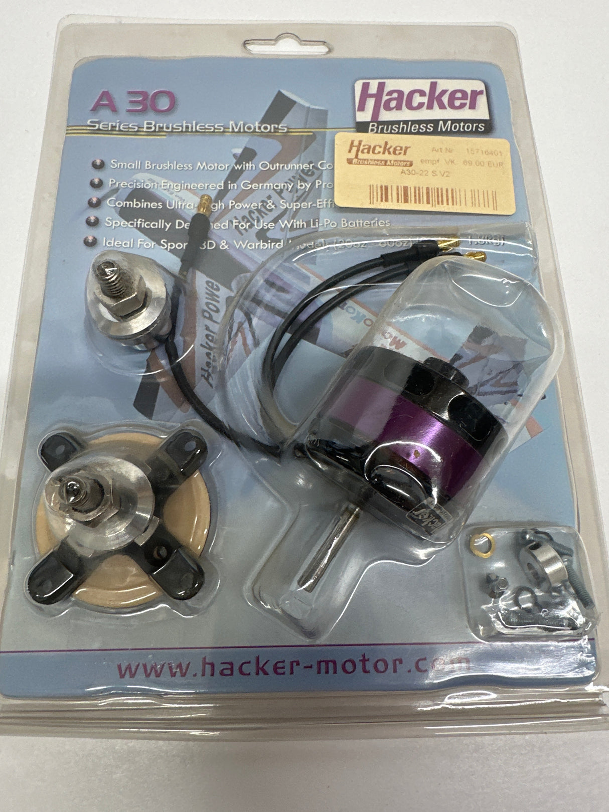 Hacker Brushless outrunner Motor A30-22 S V2 kv1140