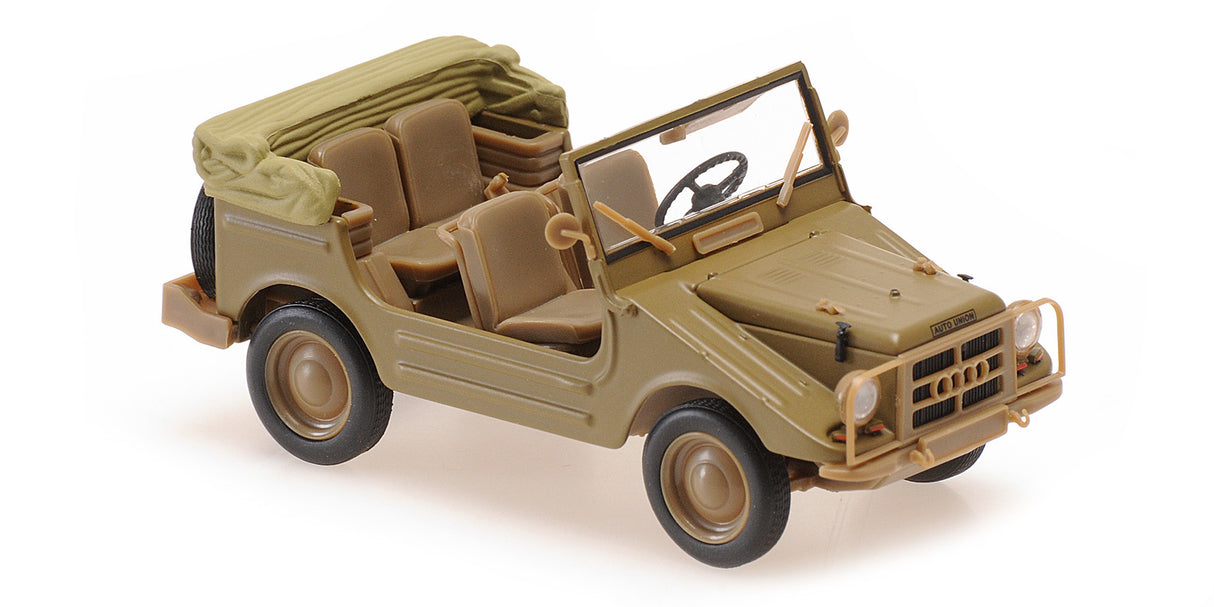 Maxichamps Die Cast Collectables - 1:43 1955 DKW Munga - Khakigrey Satin