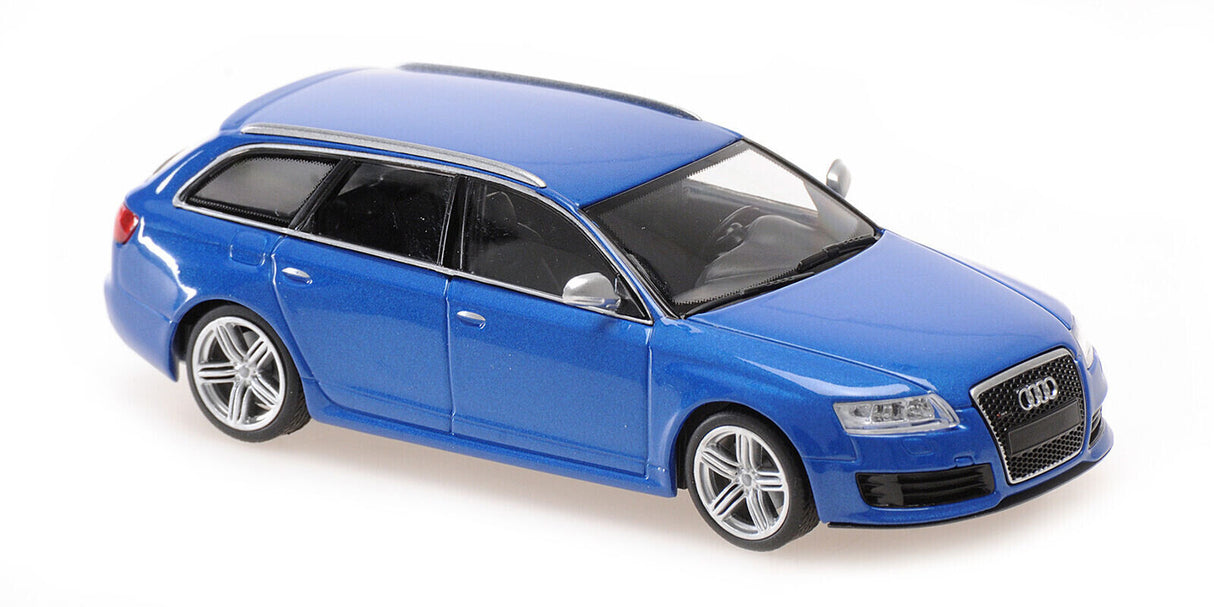 Maxichamps Die Cast Collectables - 1:43 2007 Audi RS 6 Avant - Blue Metallic