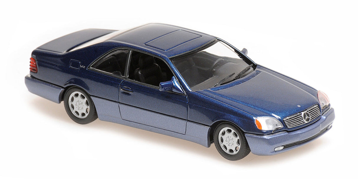 Maxichamps Die Cast Collectables - 1:43 1992 Mercedes-Benz 600 SEC Coupe - Blue Metallic