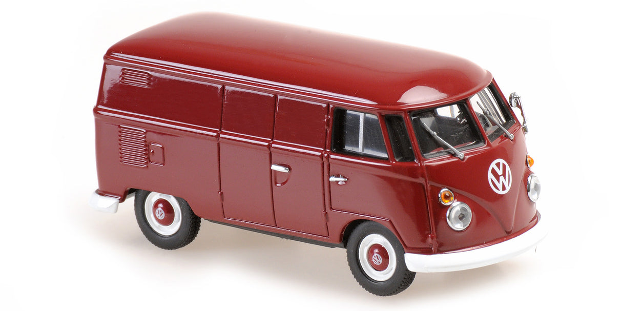 Maxichamps Die Cast Collectables - 1:43 1963 Volkswagen T1 Kastenwagen - Dark Red