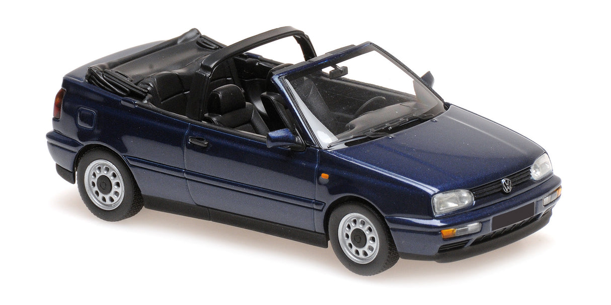 Maxichamps Die Cast Collectables - 1:43 1997 Volkswagen Golf Cabriolet - Blue