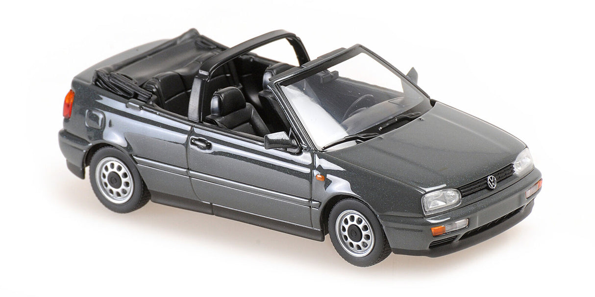 Maxichamps Die Cast Collectables - 1:43 1997 Volkswagen Golf Cabriolet - Grey Metallic