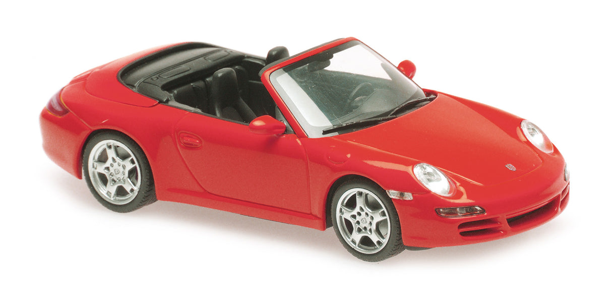 Maxichamps Die Cast Collectables - 1:43 2005 Porsche 911 Carrera S Cabriolet - Red Metallic