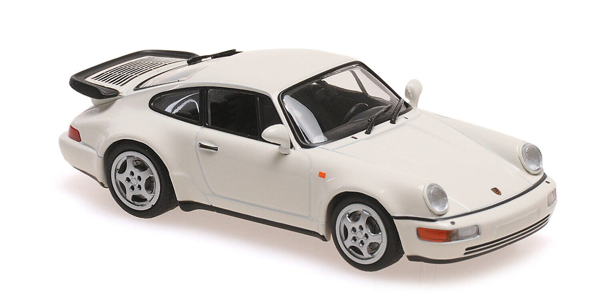 Maxichamps Die Cast Collectables - 1:43 1990 Porsche 911 Turbo (964) - White