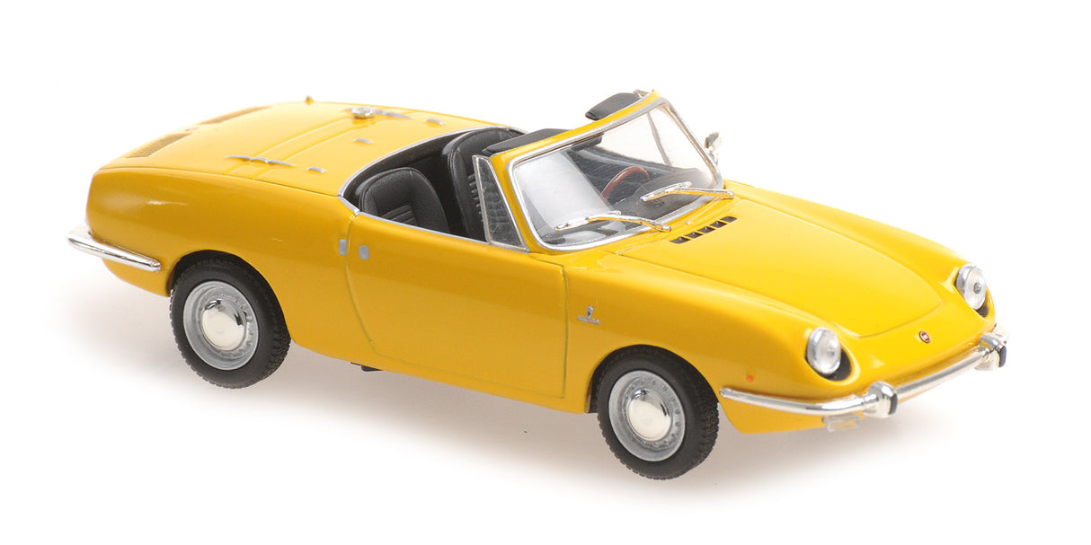 Maxichamps Die Cast Collectables - 1:43 1968 Fiat 850 Sport Spider - Yellow