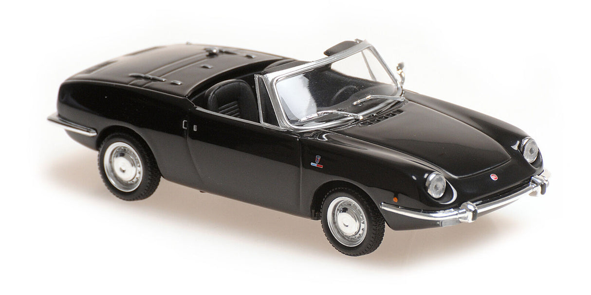Maxichamps Die Cast Collectables - 1:43 1968 Fiat 850 Sport Spider - Black