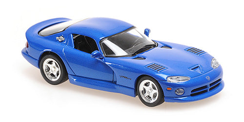 Maxichamps Die Cast Collectables - 1:43 1993 Dodge Viper Coupe - Blue Metallic