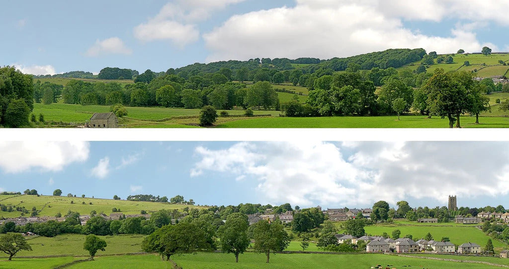 95289 Village Long 202B OO Gauge 15 High Backscene