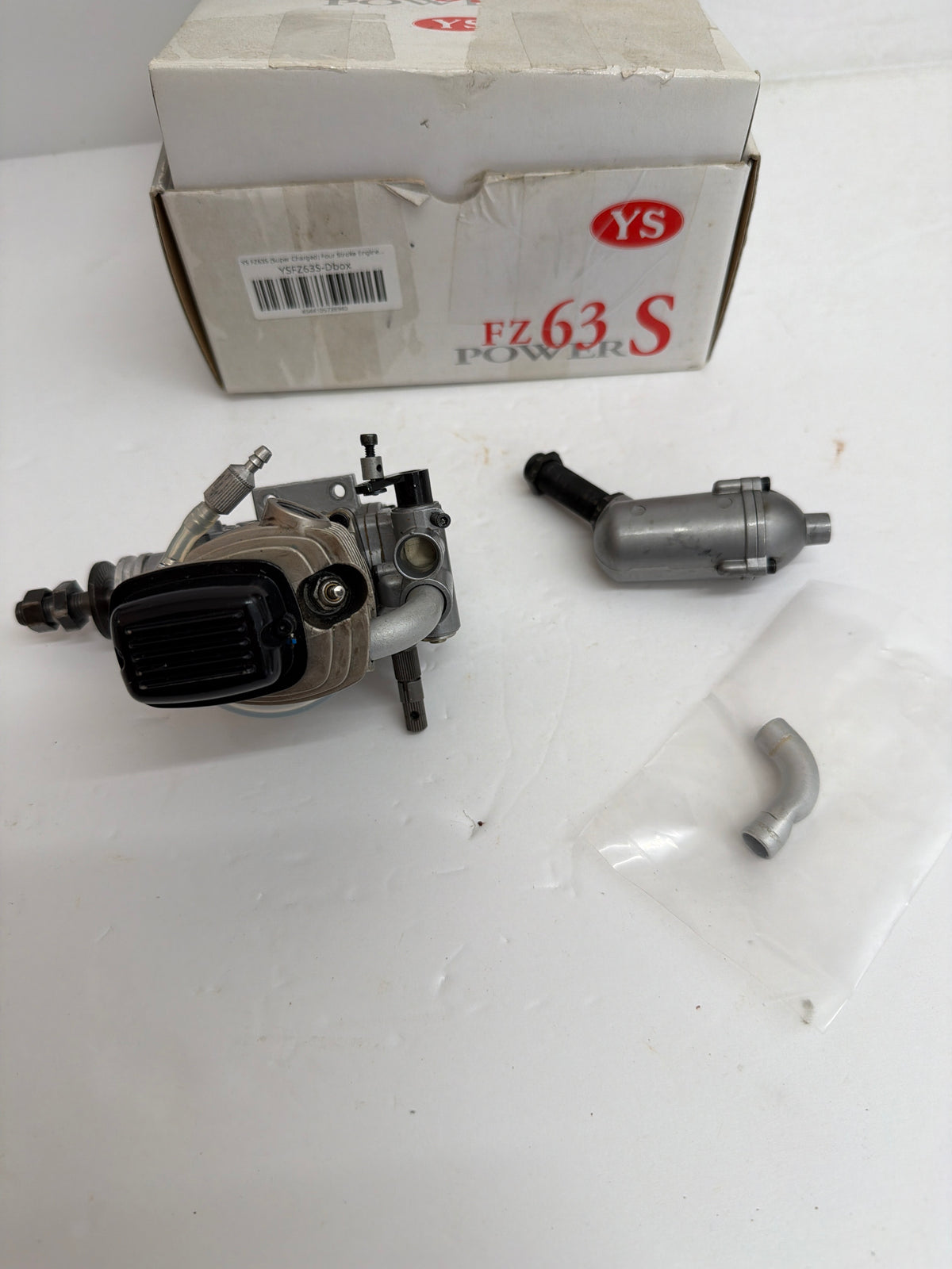 YS FZ63S (Super Charged) Four Stroke Engine with Silencer - Second Hand Damaged box