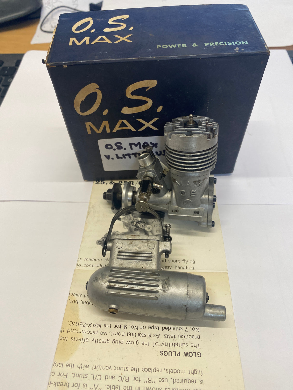 OS Max 25 RC Engine with Silencer - Boxed - Second Hand
