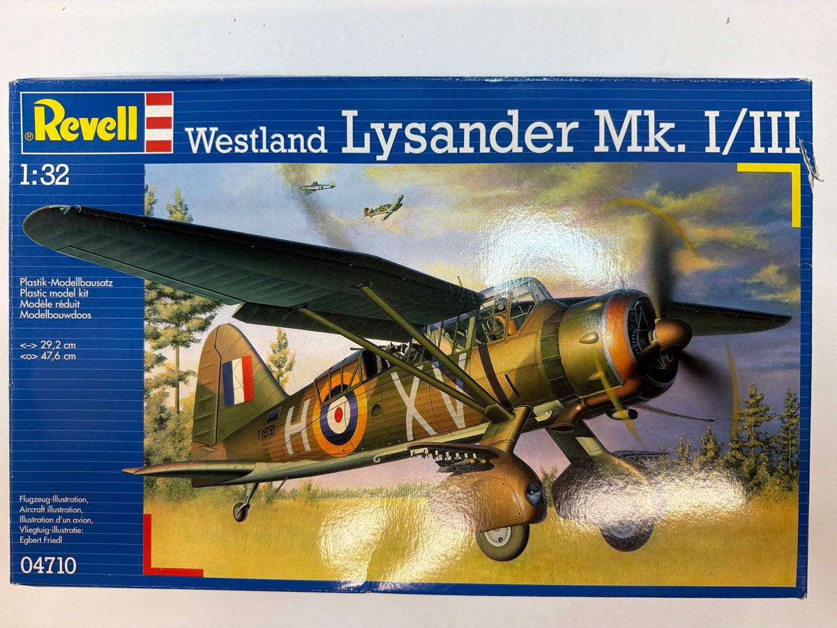 Revell Plastic aircraft kit Westland Lysander Mk.I/III 1:32 04710 Opened but complete