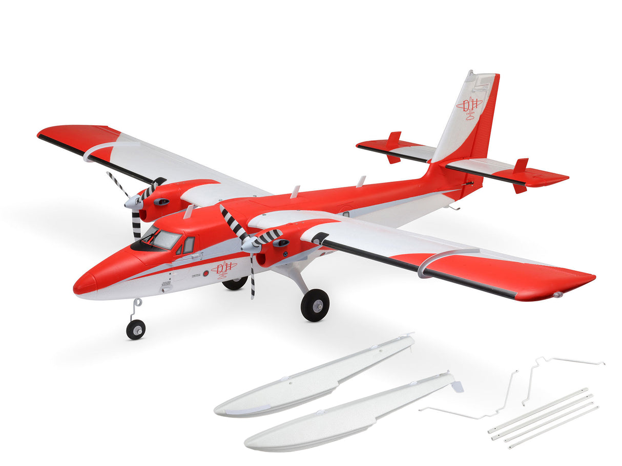 EFlite DHC-6 Twin Otter 1.4m BNF Basic Combo with Floats
