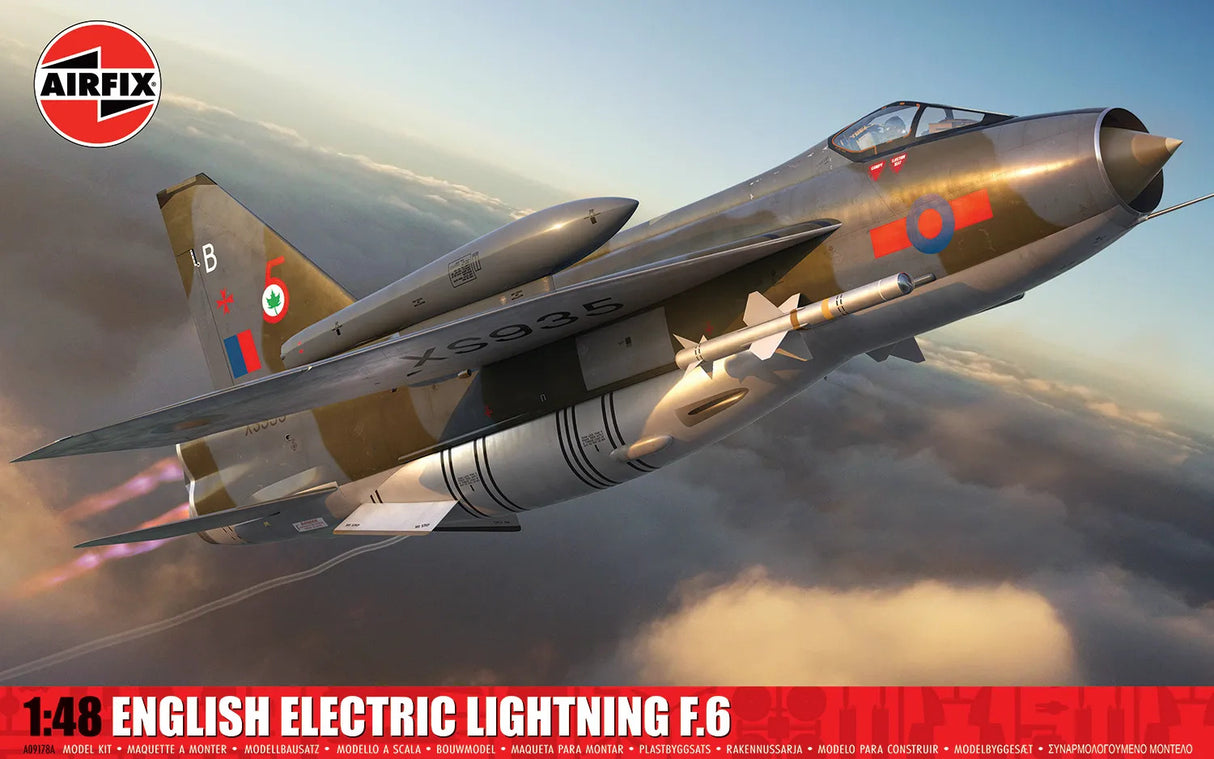 Airfix 1:48 ENGLISH ELECTRIC LIGHTNING F6 Kit A09178A
