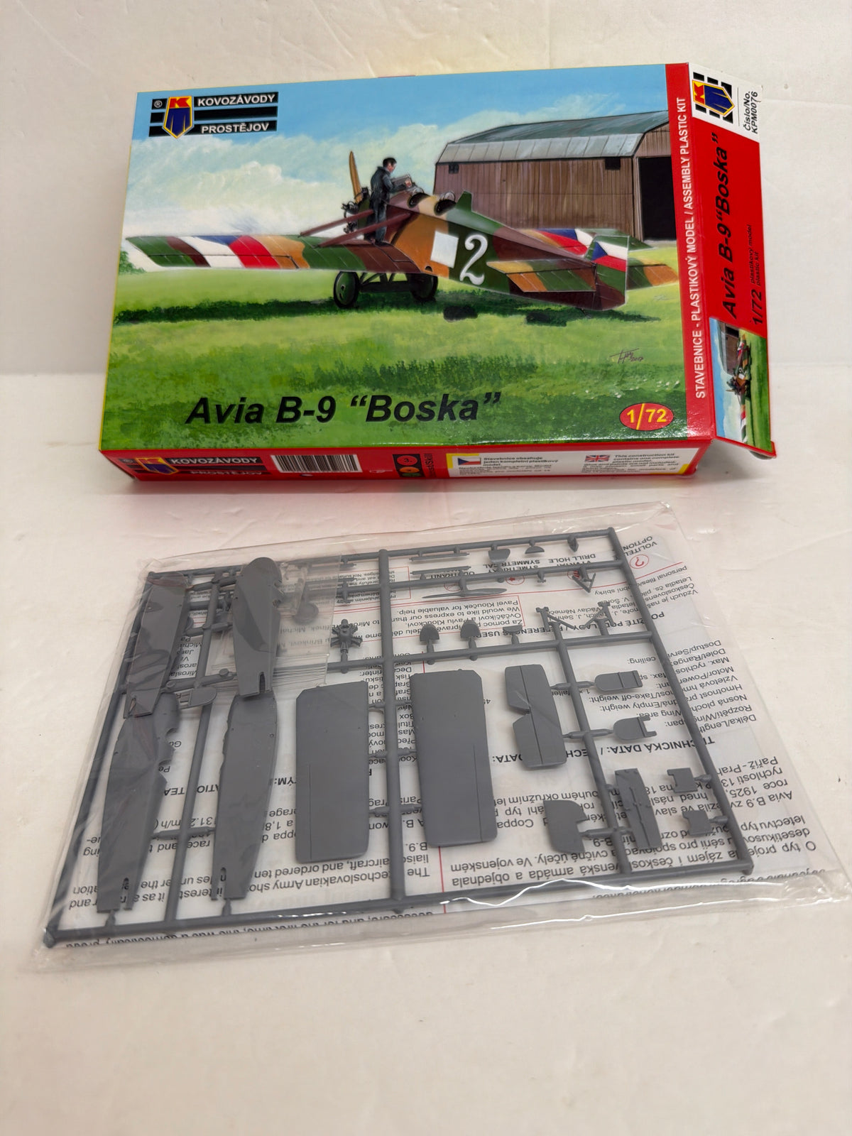 KPM Kovozavody Prostejov Hobby Plastic Model Kit Avia BH-9 Military — 1:72