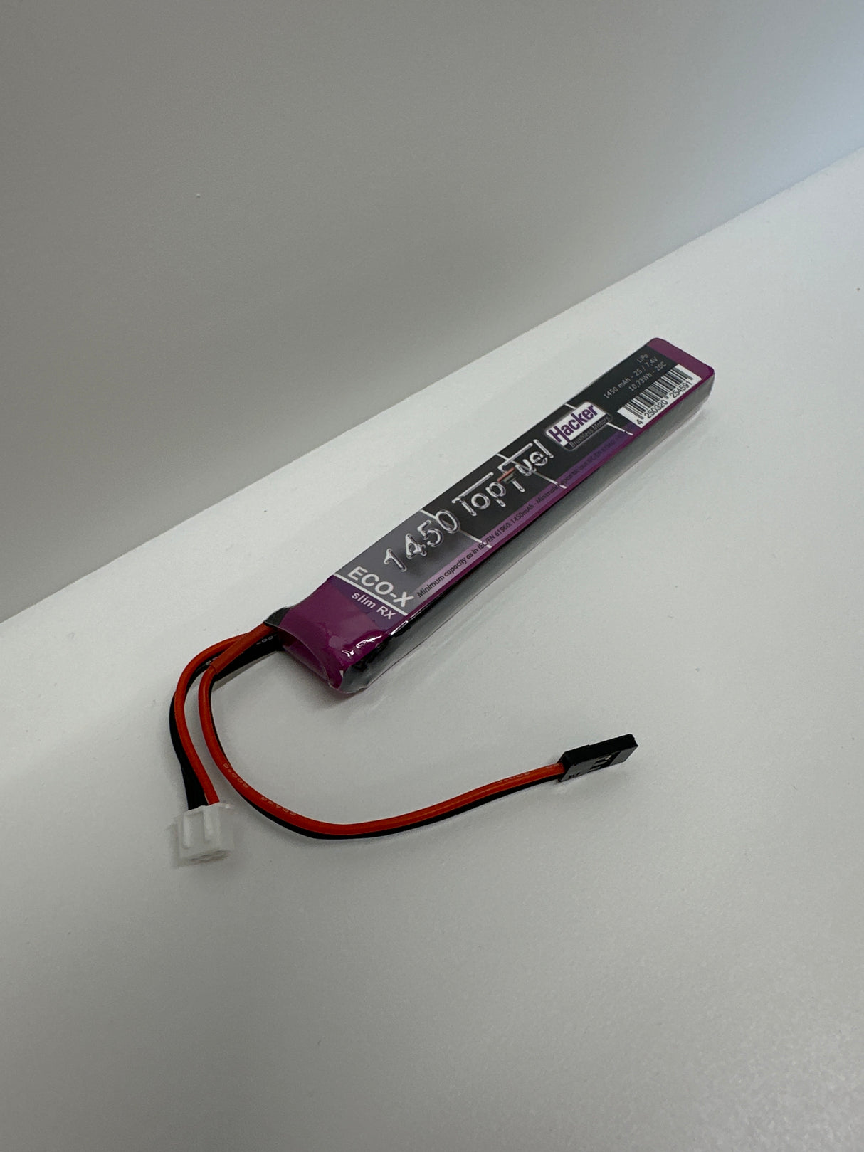 Hacker Top Fuel Lipo ECO-RX 1450-2S 7.4v Slim MTAG