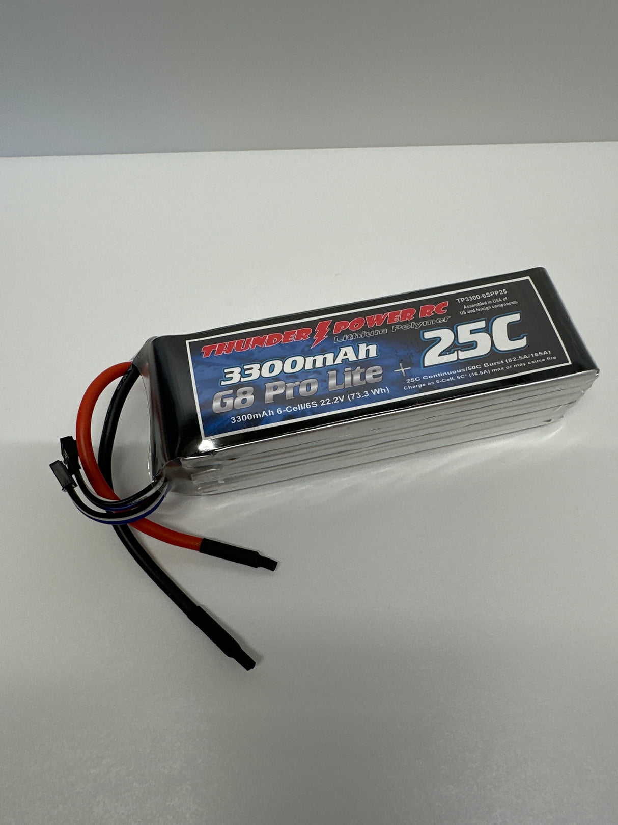Thunder Power Lipo 22.2v 6 cell 3300mah 25C G6 Pro Lite Plus