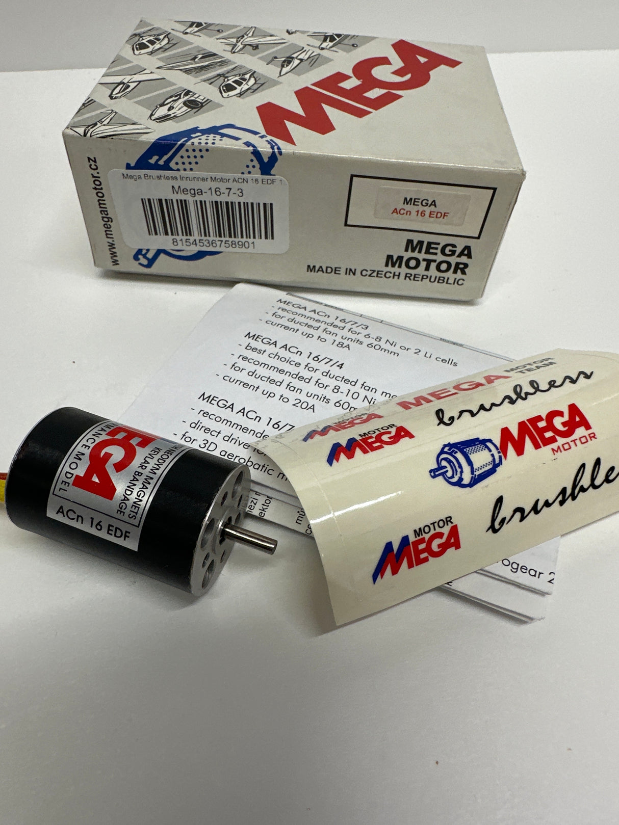 Mega Brushless inrunner Motor ACN 16 EDF 16-7-3