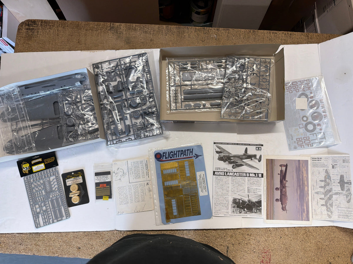 Tamiya Avro Lancaster B Mk.I/III 1/48 Plastic Model Kit with extra etched and resin parts