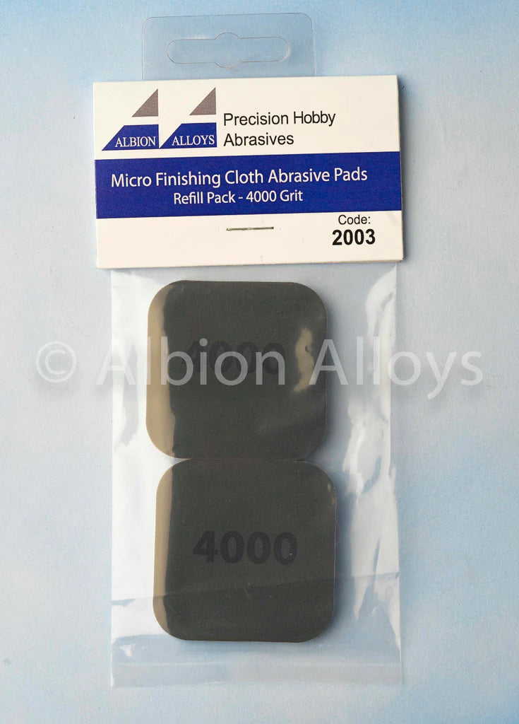 Albion Alloy Micro Finishing Cloth - Abrasive Pads - 4000 Grit (Pack of 2) 2003