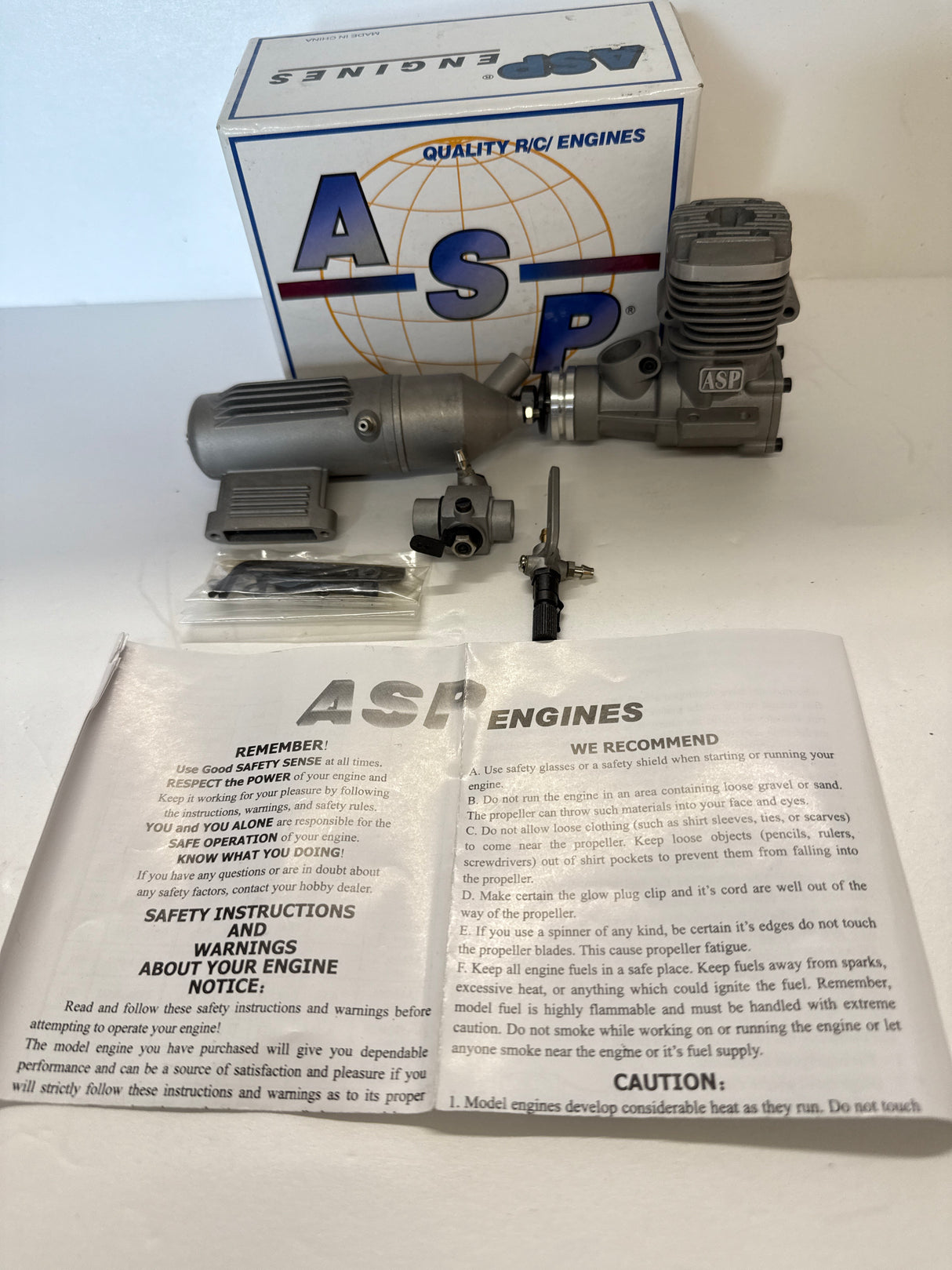 ASP 25 ABC engine with silencer
