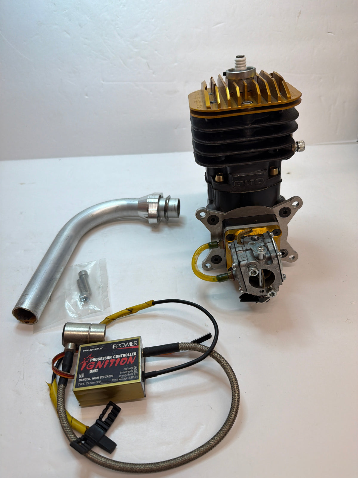 Evo 80 Petrol Petrol Engine Gasoline Slingle Cylinder Side Exhaust 2-Stroke Petrol Engine (Box 155)