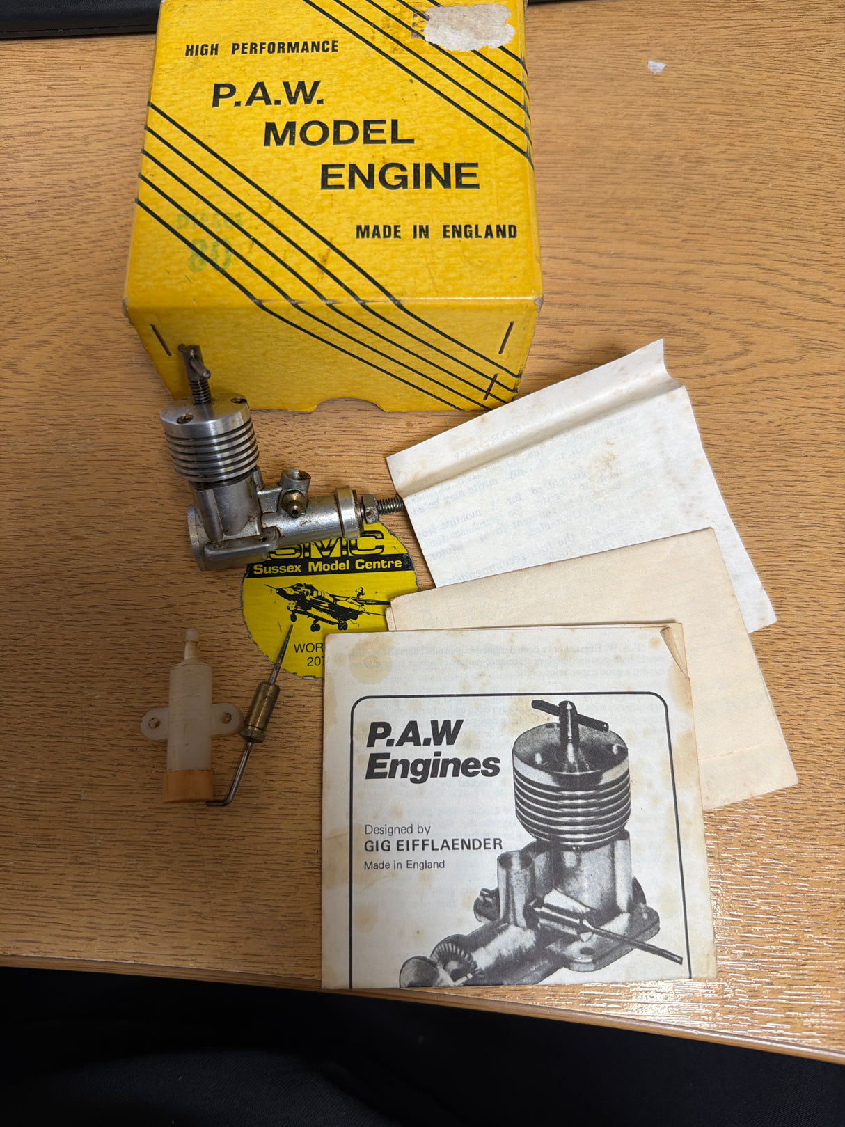 PAW 80 Progress Aero Works In Box model Engine Diesel Second Hand (Box 109)