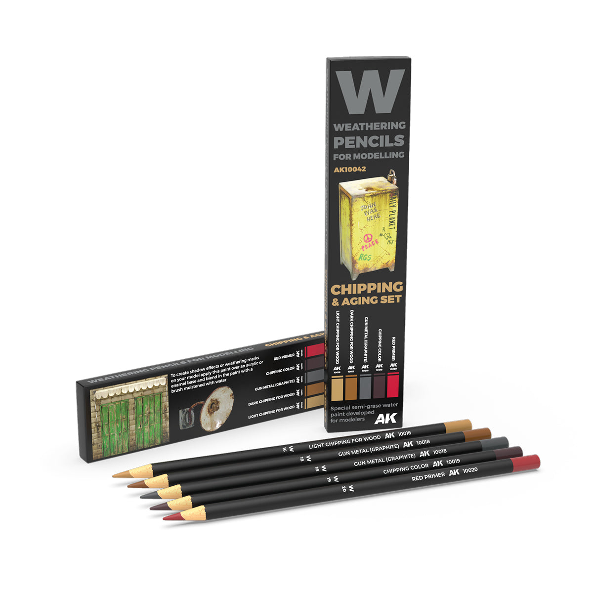 AK Interactive WATERCOLOR PENCIL SET CHIPPING AK10042