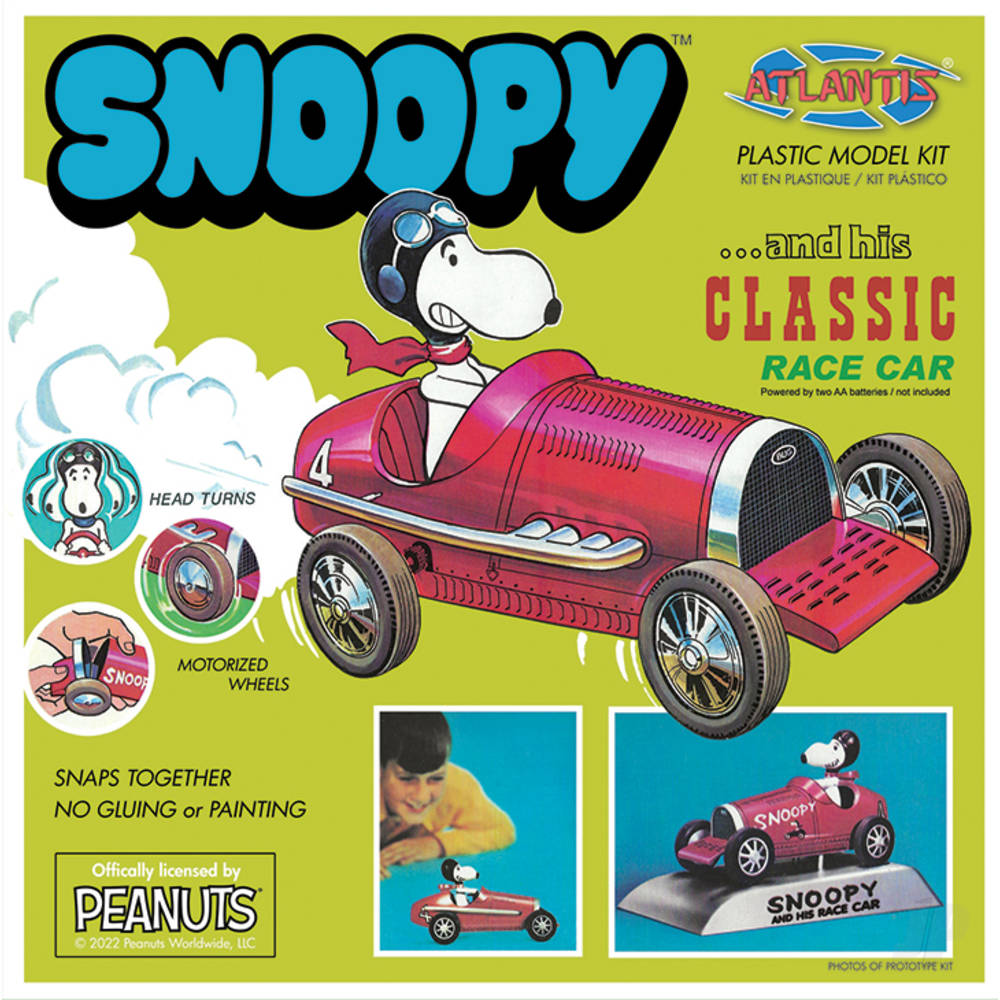 Snoopy and his Race Car