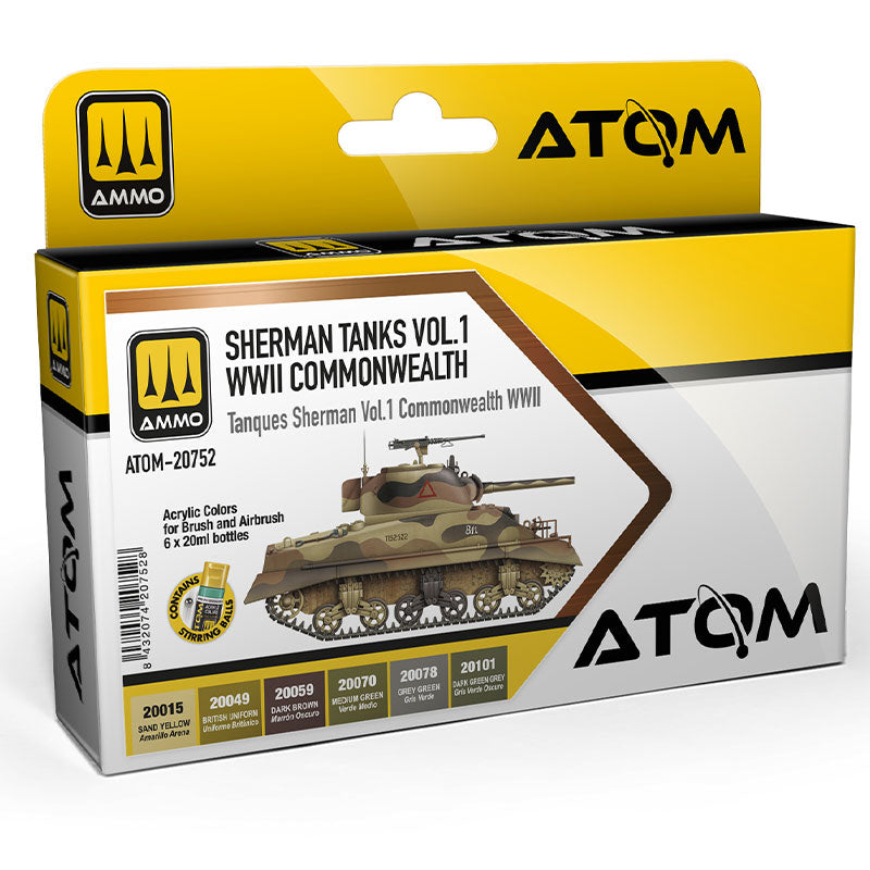 ATOM Sherman Tanks Vol 1 WWII Commonweaslth Set of 6 20752