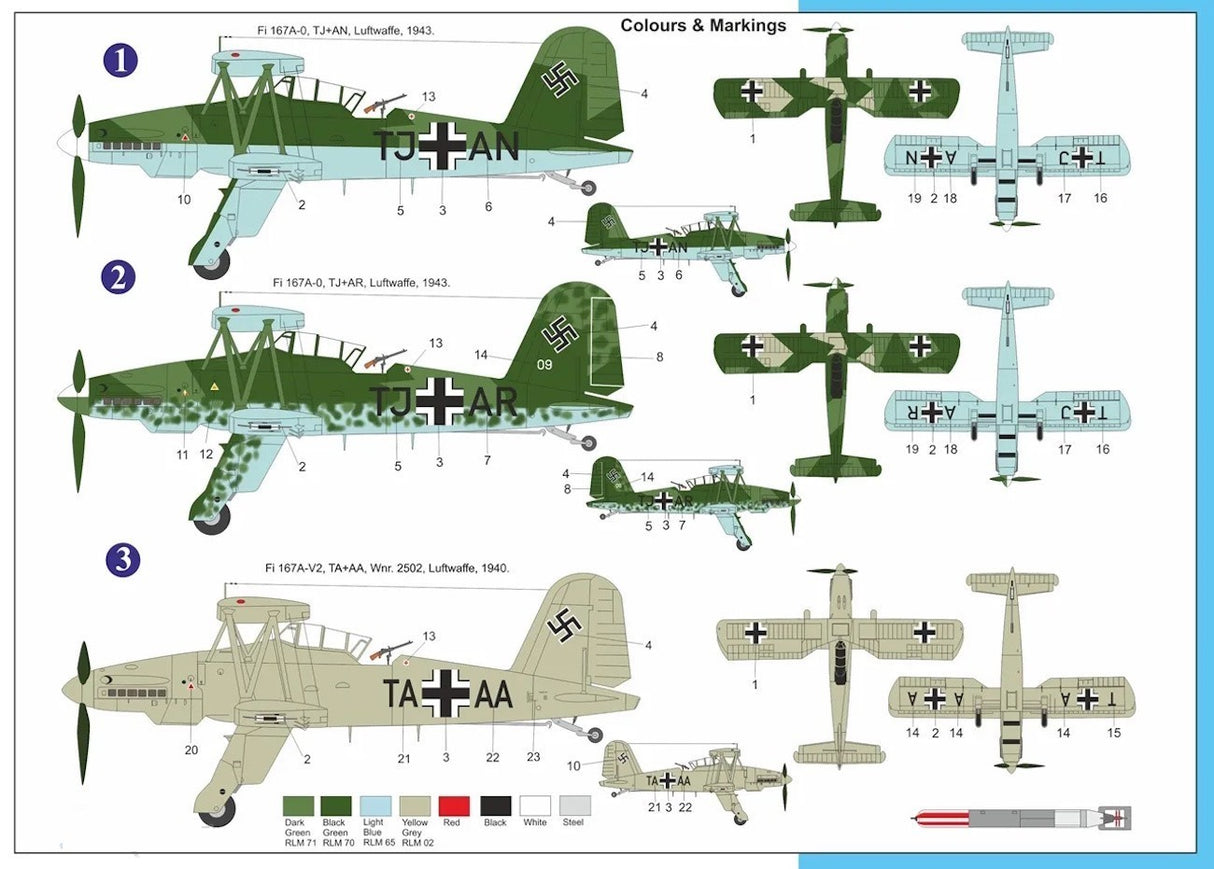 AZ Model 1/72 Fieseler Fi-167A-O Kit AZP7203
