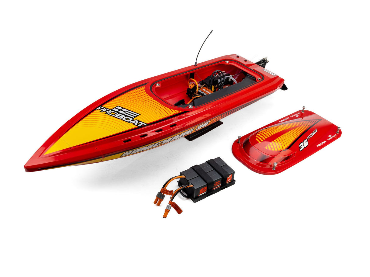 Pro Boat Sonicwake 36" V3 Self-Righting V-Hull Boat RTR - Red - Pre Order - Expected second week of December