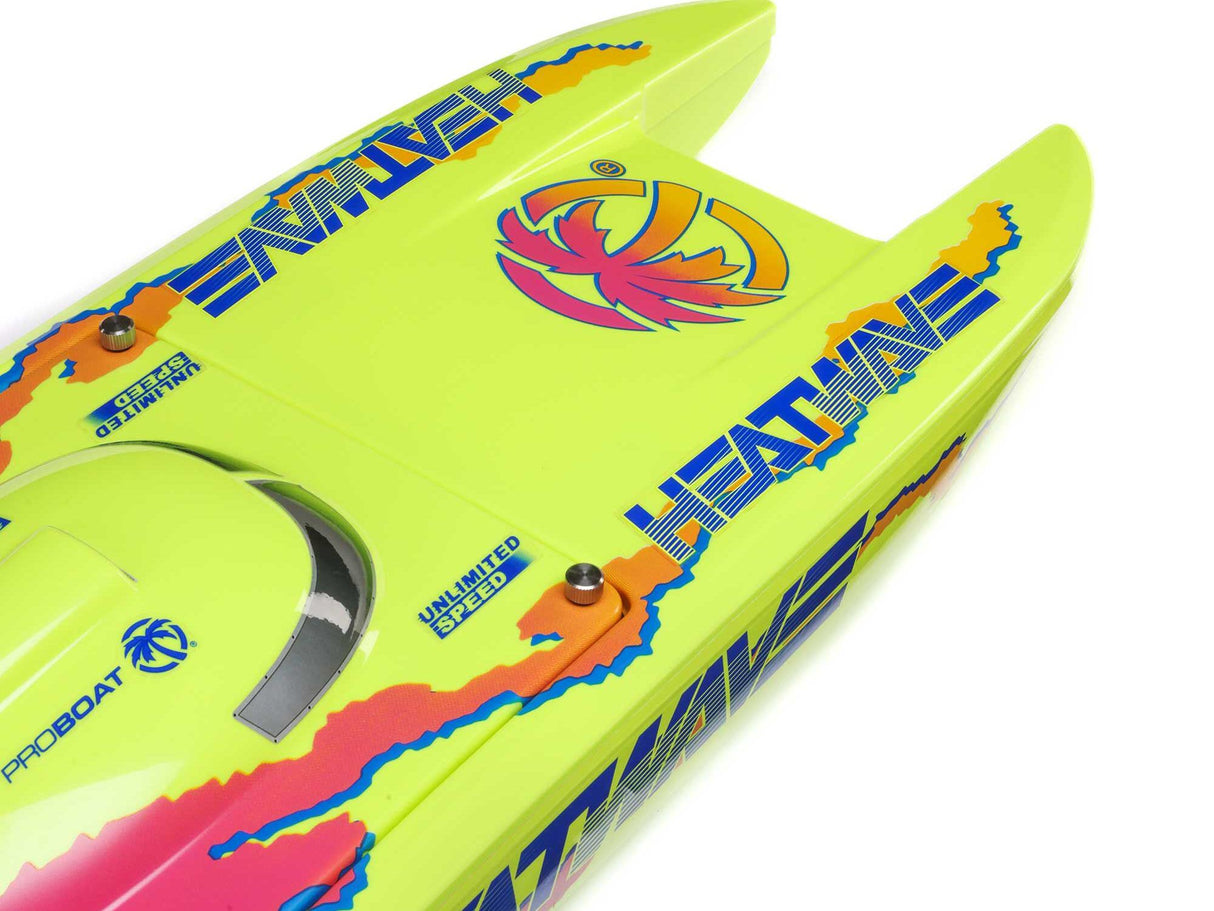 Proboat Blackjack 24 inch V2 Catamaran Brushless: RTR - Heat Wave Visual