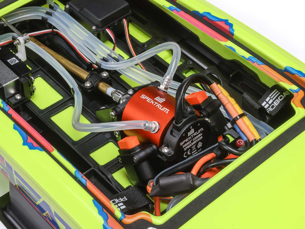 Proboat Blackjack 24 inch V2 Catamaran Brushless: RTR - Heat Wave Visual