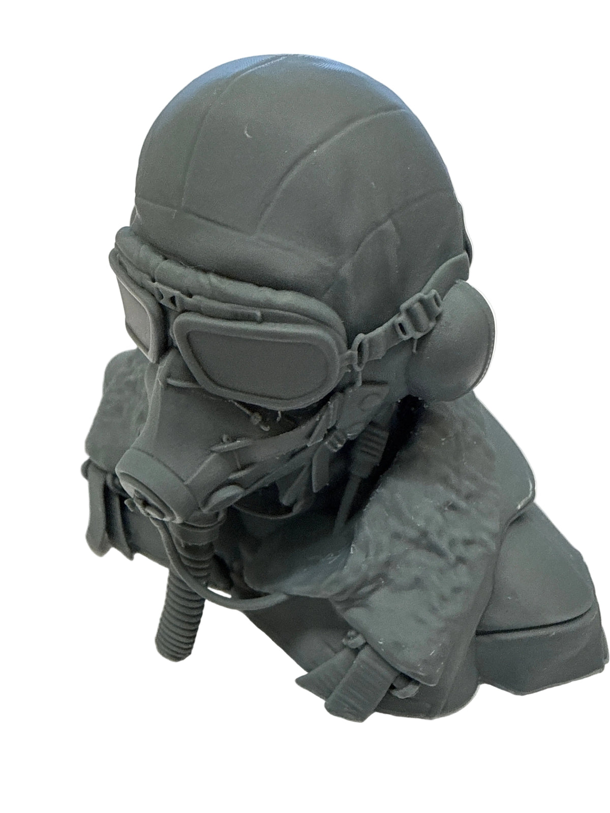 3D Printed WWII 1 Scale Plot - Head and Shoulders - Goggles down