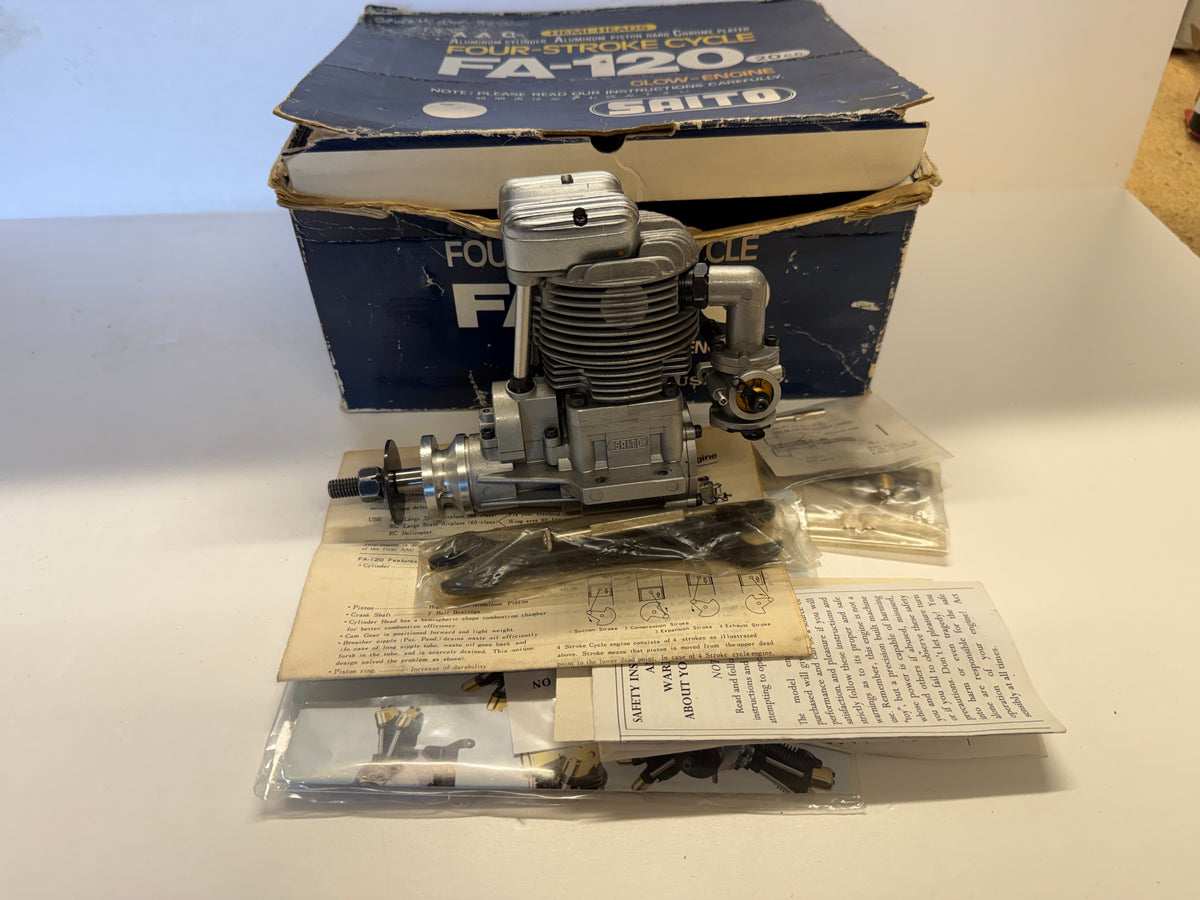 Saito FA-120 Four-Stroke Glow Engine - Second Hand