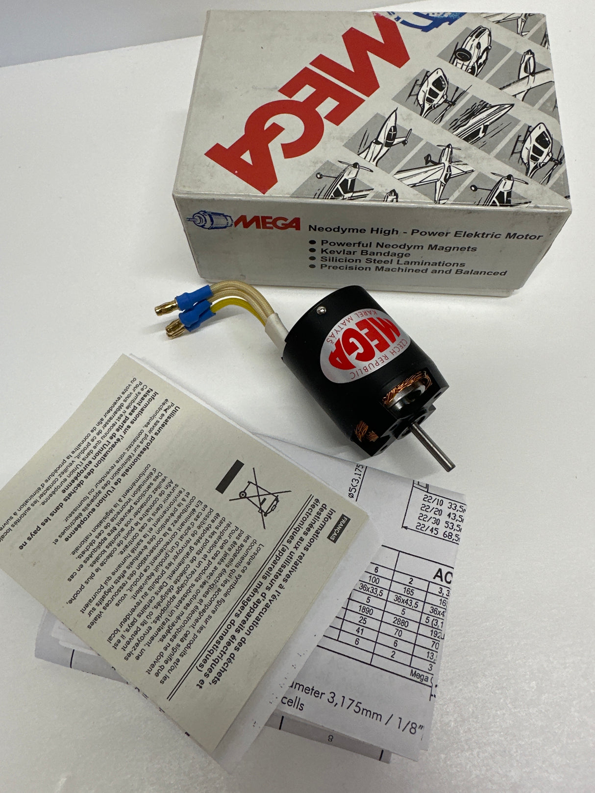 Mega Brushless inrunner Motor ACN 22/20/4 1/8 shaft