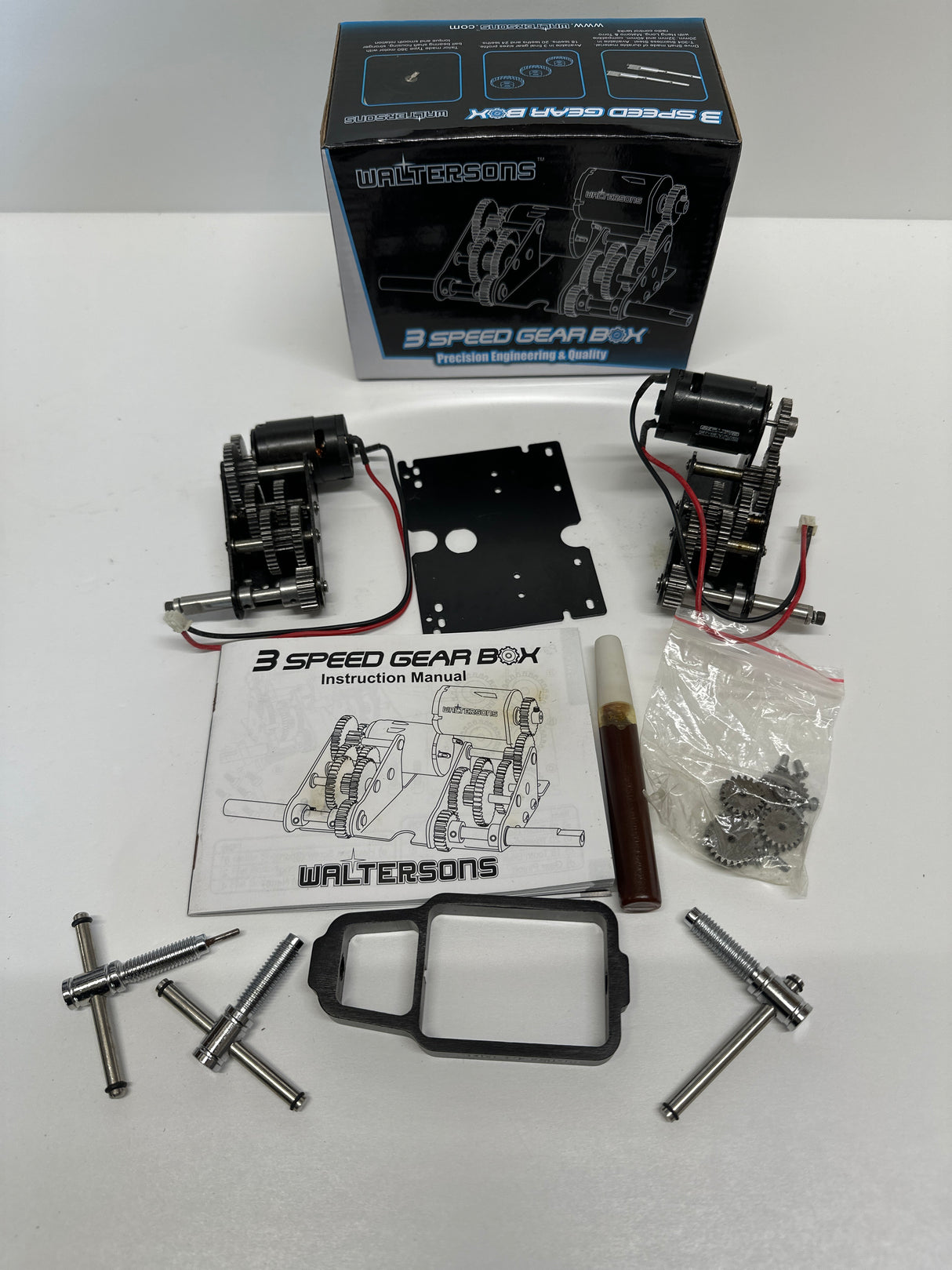 Waltersons Henglong Tank 3 Speed Short Shaft Metal Geared Gear Box x 2 WT-622005