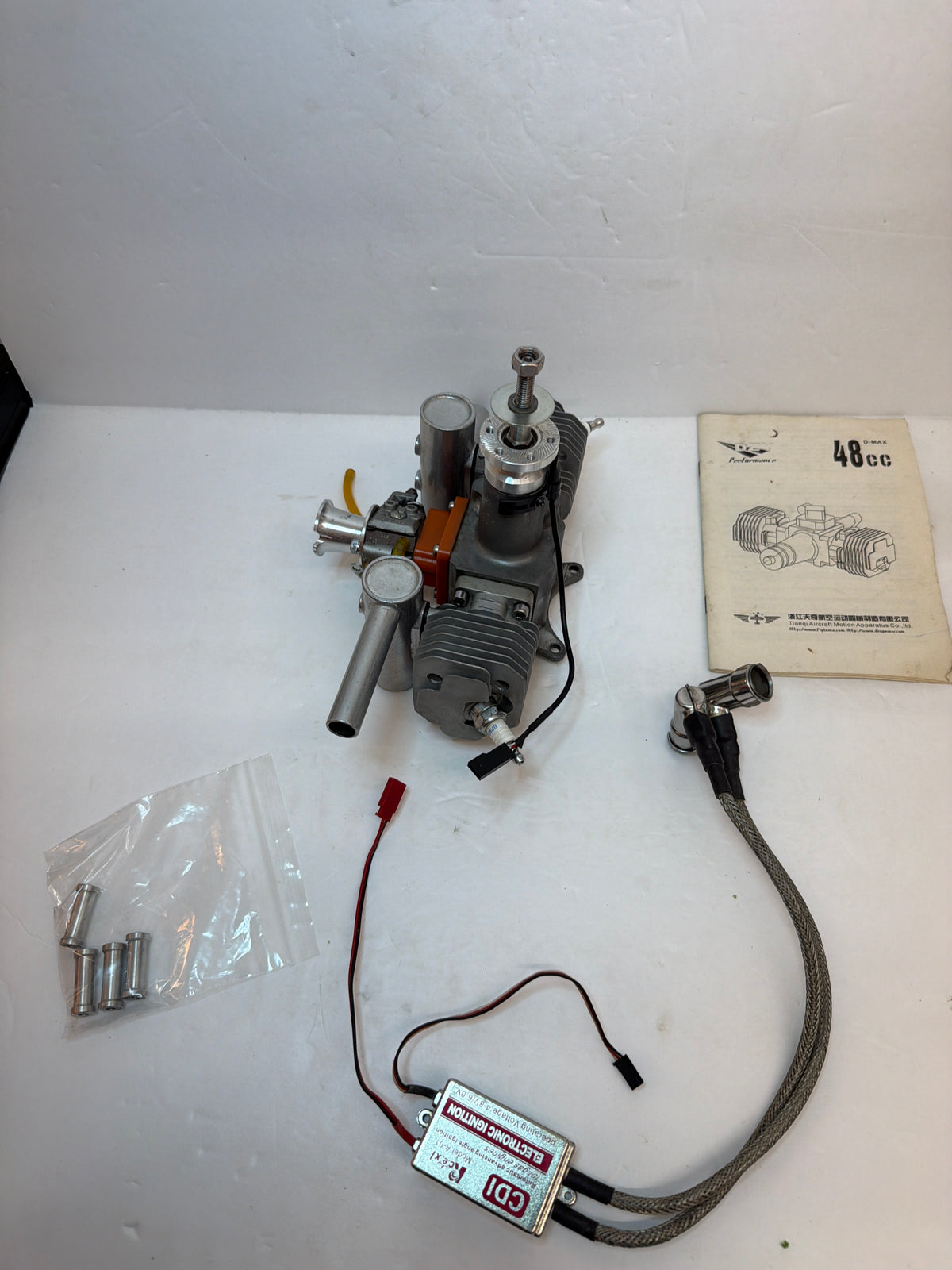 DZY 48cc twin Petrol Engine Gasoline twin Cylinder Side Exhaust 2-Stroke Petrol Engine second hand (Copy)